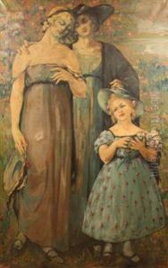 Promenade Dans Les Fleurs by (Pierre) Leon Dusouchet