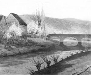 Badische Fluslandschaft Im Vorfruhling by Karl Dussault