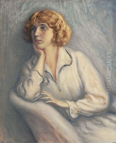 Halbfigurliches Portrait Einer Jungen Blonden Frau - view 1