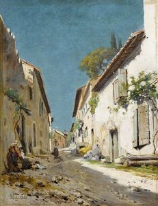 Sudliche Gasse Mit Staffage by Henri Dutzschold