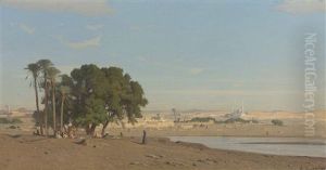 Figures By An Oasis