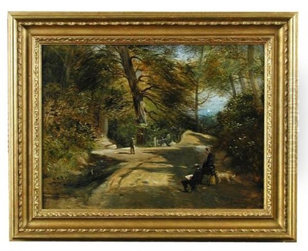A View In Clapgate Lane, Ipswich, Suffolk, With A Seated Artist, Said To Be Thomas Smythe - view 1