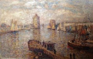Le Port De La Rochelle by Leon Duval-Gozlan