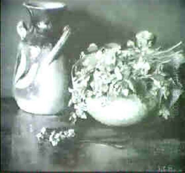 Still Life With Bowl Of Violets - view 1