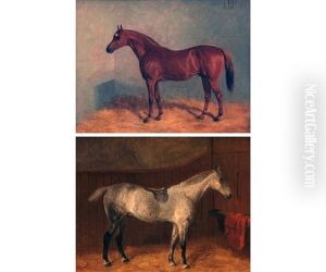 Horses In A Stable by John Duvall