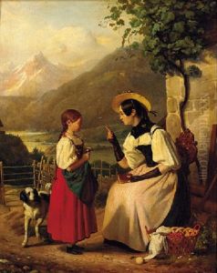 La Reprimande by Jules Alexandre Duval-Lecamus
