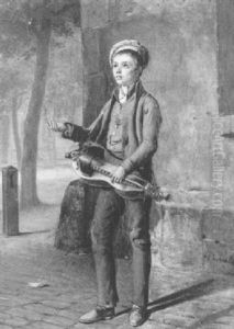 Le Joueur De Vielle by Pierre Duval-Lecamus