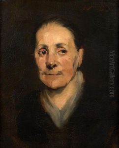 Portrait De Dame En Buste by Frank Duveneck