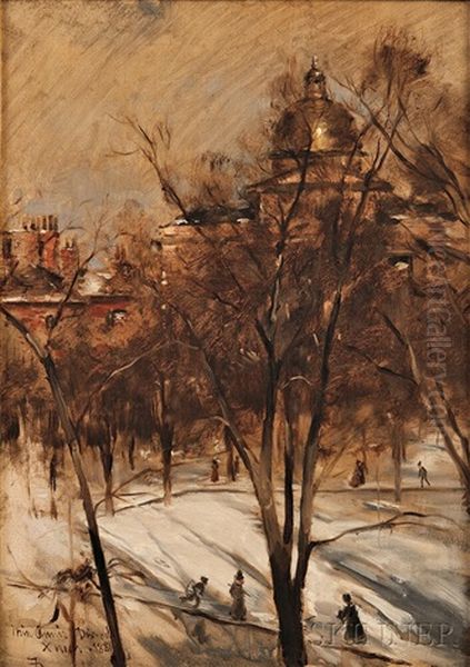Boston Common In Winter - view 1