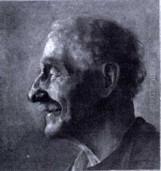 Portrait Of A Gray-haired Man With Mustache - view 1