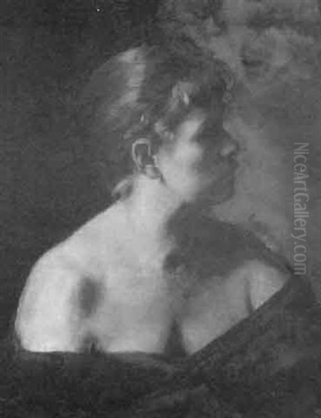 Bildnis Einer Jungen Dame Im Halbprofil - view 1