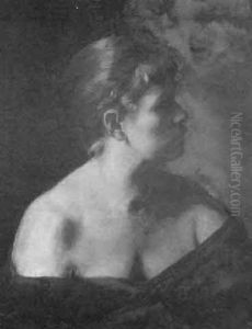 Bildnis Einer Jungen Dame Im Halbprofil by Frank Duveneck