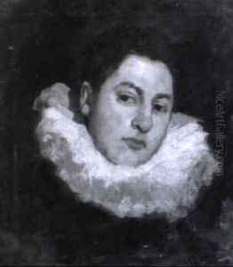 Bildnis Eines Jungen Mannes Mit Weiser Halskrause by Frank Duveneck