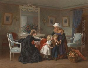 Besuch Vom Lande by Duverger, Theophile Emmanuel