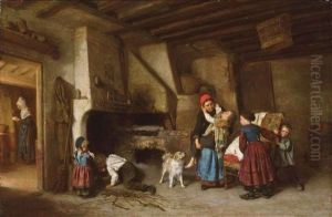 Bedtime! by Duverger, Theophile Emmanuel