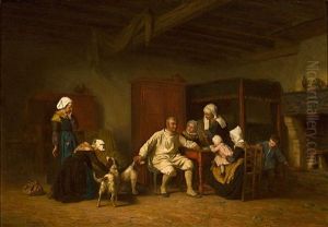 Escena Familiar by Duverger, Theophile Emmanuel