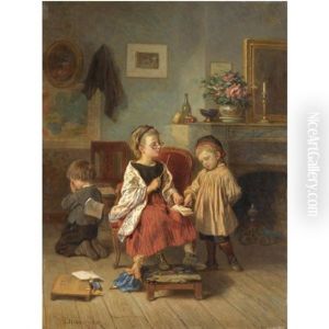 La Lecon by Duverger, Theophile Emmanuel