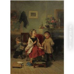 The Stern Teacher by Duverger, Theophile Emmanuel