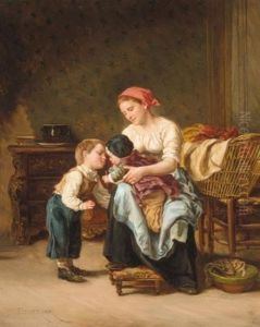 L'amour Fraternel by Duverger, Theophile Emmanuel