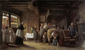 Les Derniers Sacrements by Duverger, Theophile Emmanuel