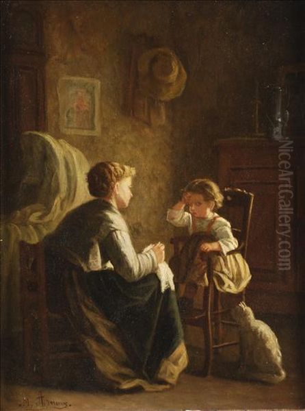 A Mother And Childin An Interior - view 1