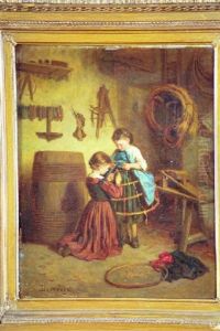 The Young Dressmakers by Duverger, Theophile Emmanuel