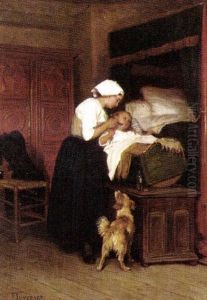 The Sick Child by Duverger, Theophile Emmanuel