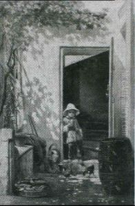 Young Boy At The Kitchen Door