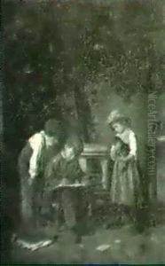 Pussy's Portrait by Duverger, Theophile Emmanuel