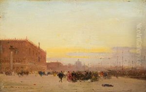Venedig Mit Blick Auf Den Dogenpalast by Henri Duvieux