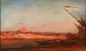 Sunset Over Bosphorus, Istanbul by Henri Duvieux