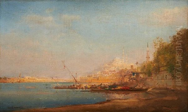 Felouque Sur Le Bosphore Devant Istanbul - view 1