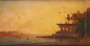 Soleil Couchant Sur Le Bosphore