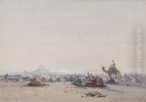 Sonnenaufgang In Der Wuste Vor Den Toren Einer Stadt Sonnenaufgang In Der Wuste Vor Den Toren Einer Stadt
