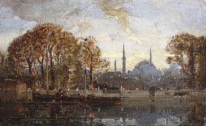 Debarcadere A Istanbul En Automne by Henri Duvieux