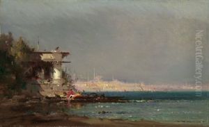 Blick Auf Konstantinopel Mit Der Hagia Sophia by Henri Duvieux