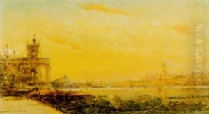 Sonnenuntergang Uber Venedig by Henri Duvieux