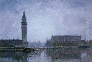 St. Mark's Square From The Molo, Venice by Henri Duvieux