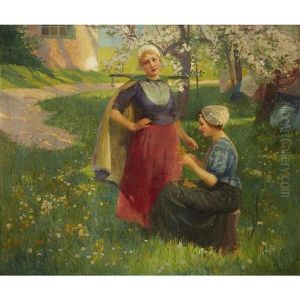 Two Women In A Field