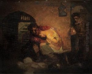 Interior Scene With Figures Interior Scene With Figures
