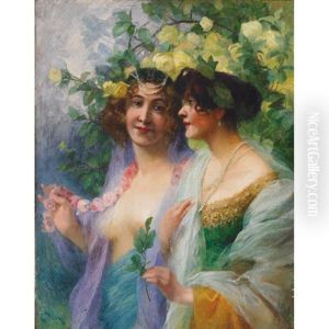 Ladies In A Spring Garden by Carl Duxa