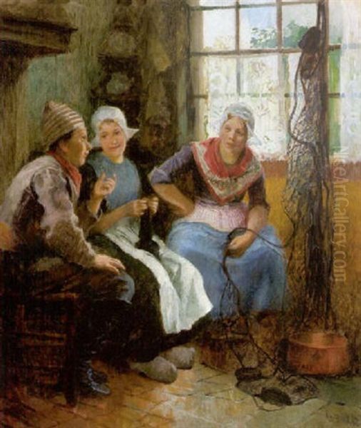 Fischerfamilie Im Gesprach - view 1