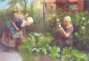 Three Girls In A Garden Three Girls In A Garden