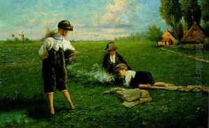 Buben Auf Der Wiese by Carl Duxa