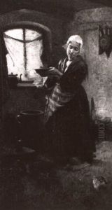 Junge Hollanderin In Der Bauernkuche
