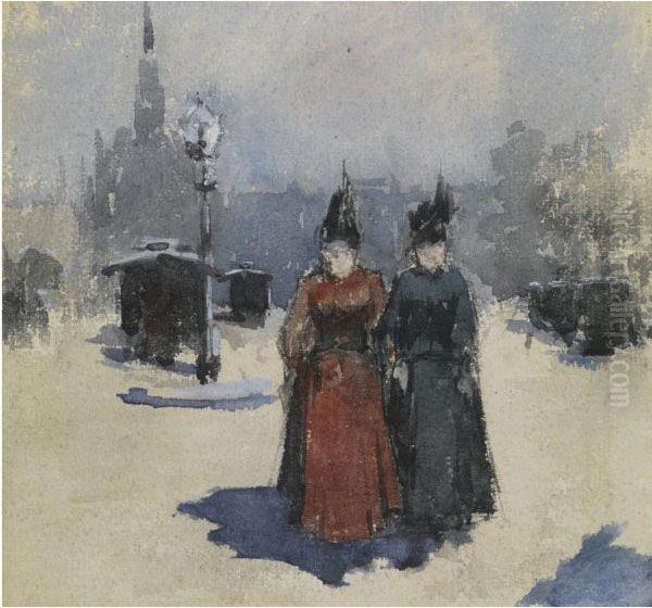 Two Elegant Ladies In The Streets Of The Hague - view 1
