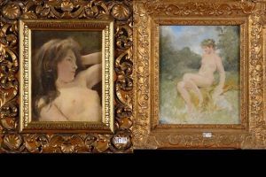 Baigneuse Et Femme Nue Allongee (2 Works) Baigneuse Et Femme Nue Allongee (2 Works)