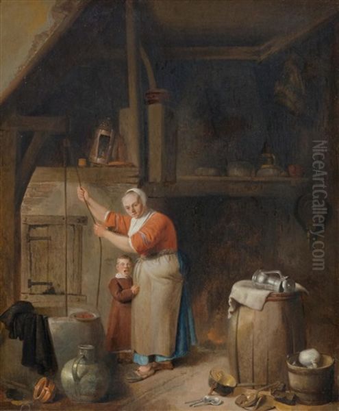 Kitchen Scene With A Maid And A Child - view 1