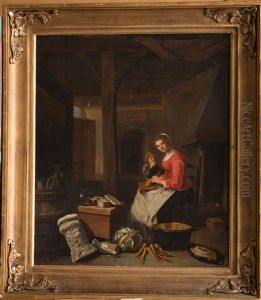 Interieur De Cuisine by Pieter Jacobsz (called Colinchovius) Duyfhuysen