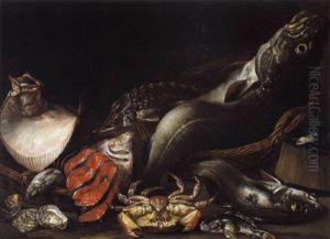 Stilleven Met Vissen, Krab, Oesters En Mosselen